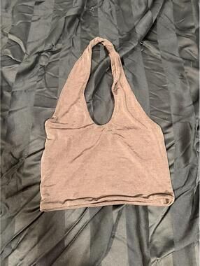 Cotton On Brown‎ Halter Crop Top Size S